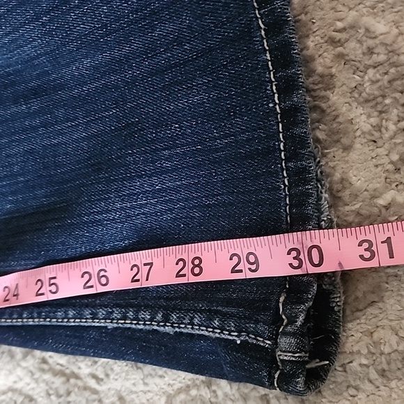 Hudson Y2k Grunge Indie Sleeze Signature Bootcut Flare Dark Wash jeans - Picture 8 of 14